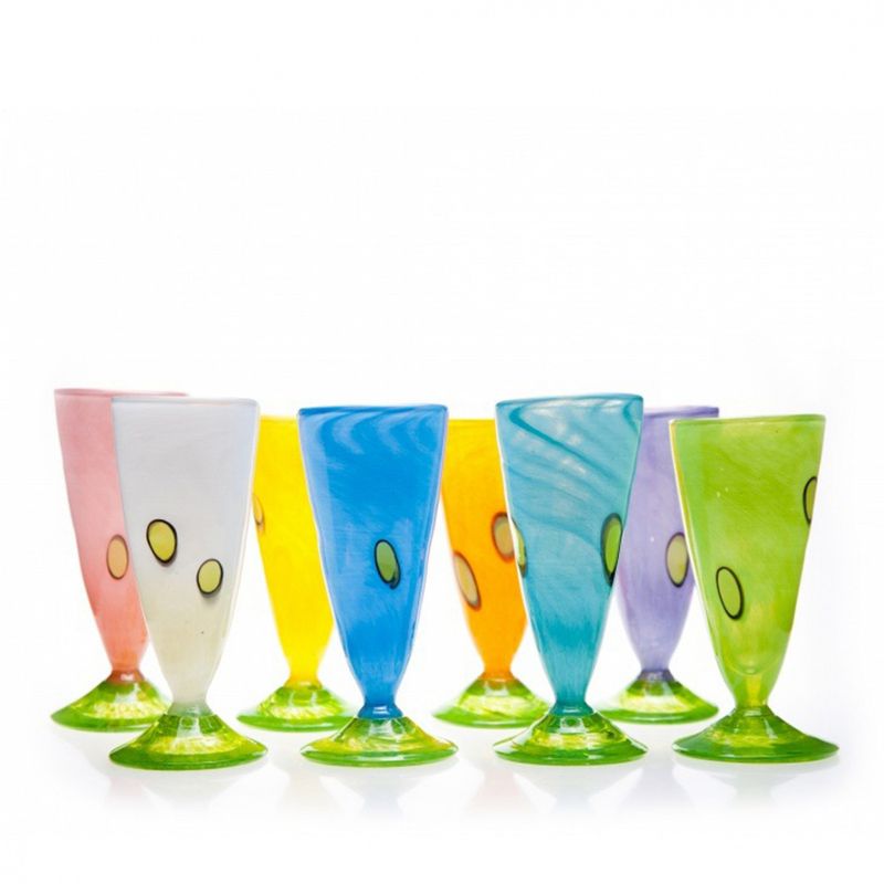 Kunstglass cirkus liten mørkeblå