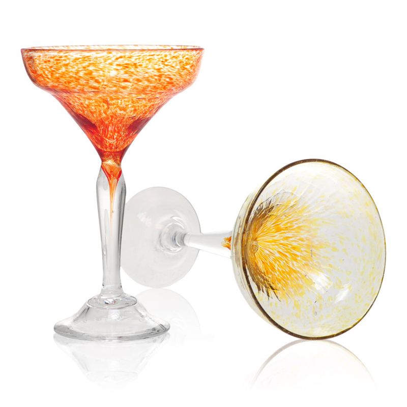 Kunstglass - Rustikk boble, rød