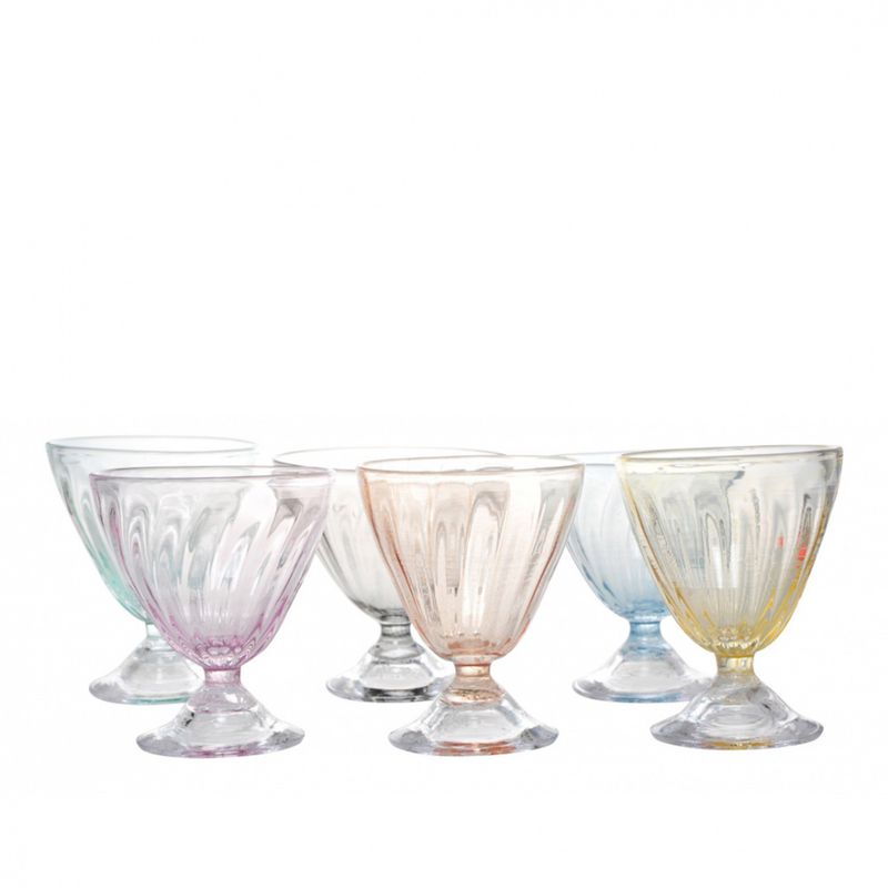Kunstglass - Perlemor medium 6 stk