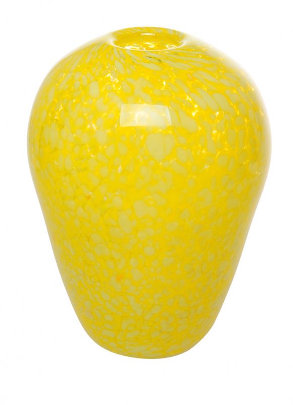 Glasskunst - Årstid vase stor gul