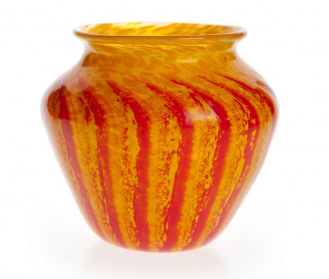 Hovedbilde Kunstglass - bordlykt orange