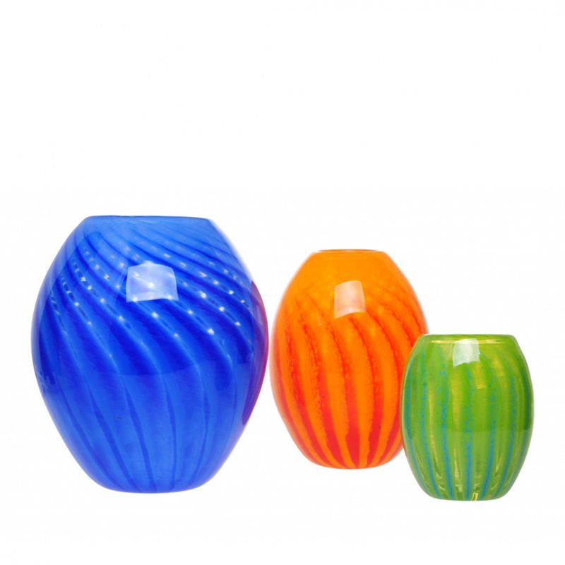 Glasskunst - Vase 3 stk sommerminner