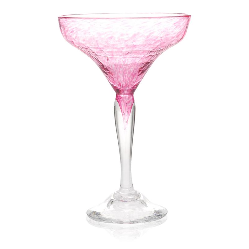 Kunstglass - Rustikk boble, fuksia