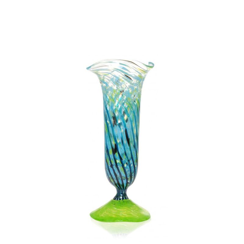 Glassvase - Engletrompet turkis