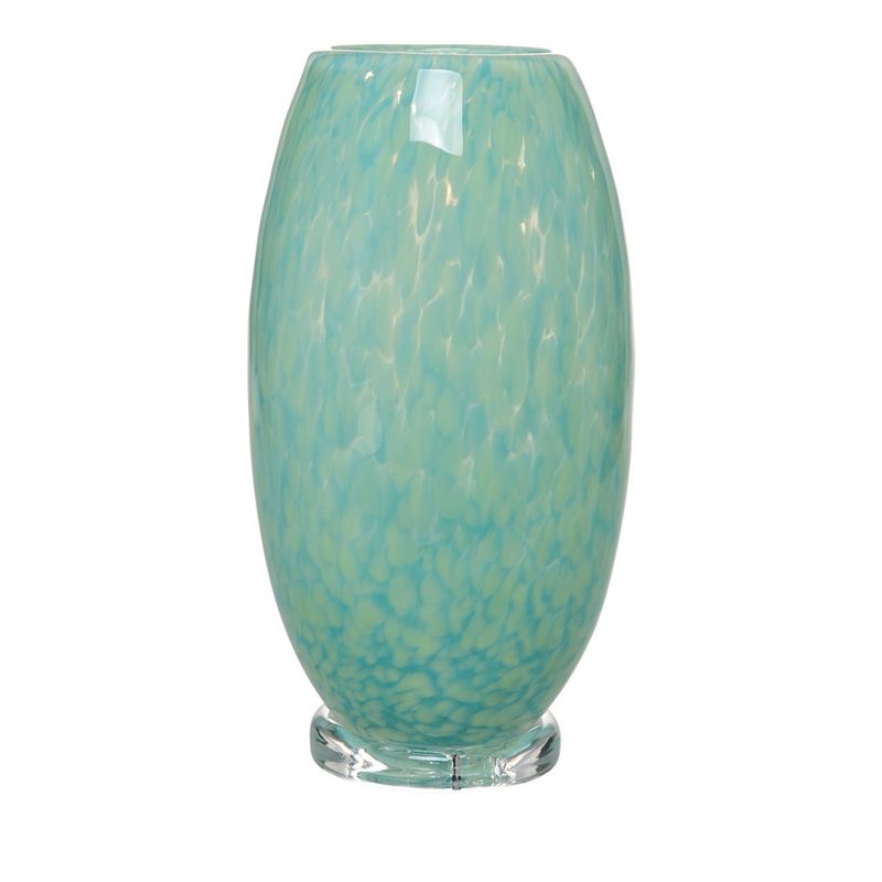 Årstidsvase, turkis og lysegrønn