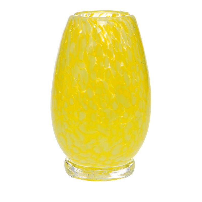 Årstidsvase medium, gul og lysegrønn