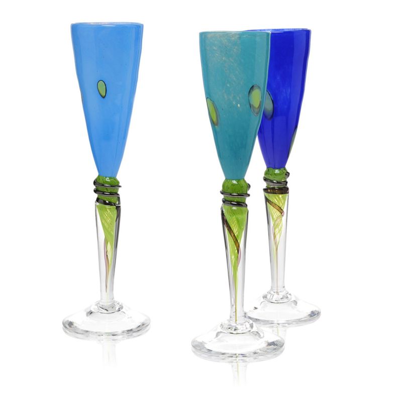 Kunstglass- Cirkus- turkis, medium