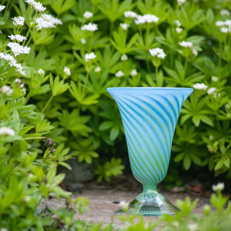 Kunstglass Sommerminner lys blå - små