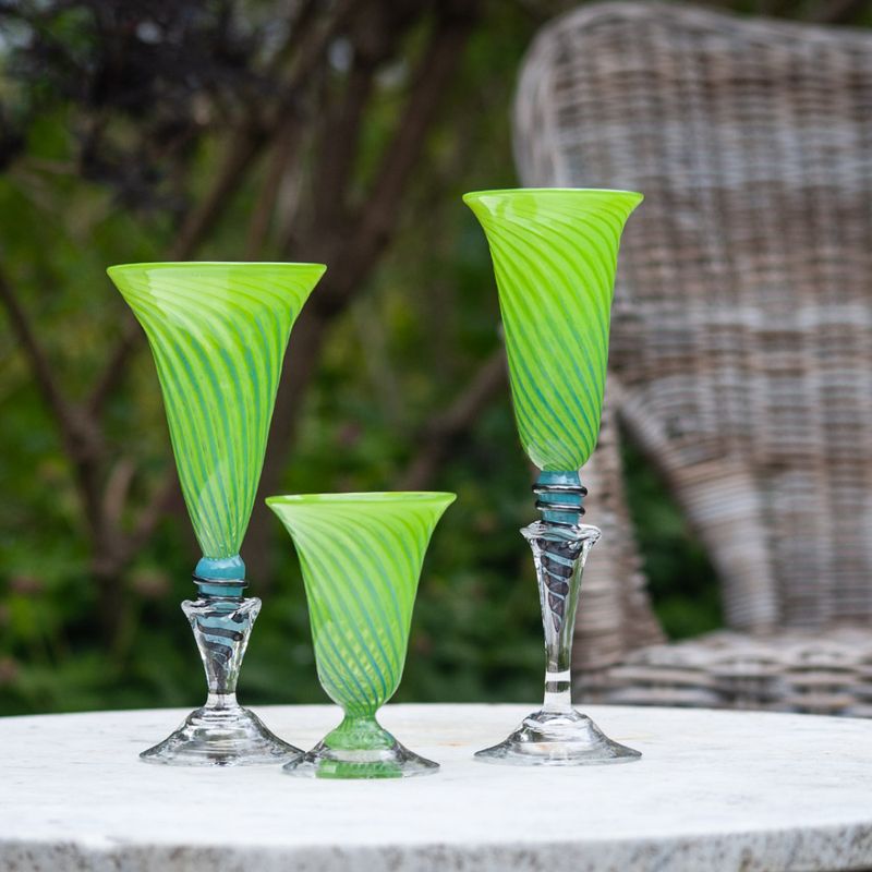 Kunstglass Sommerminner lys grønn - små