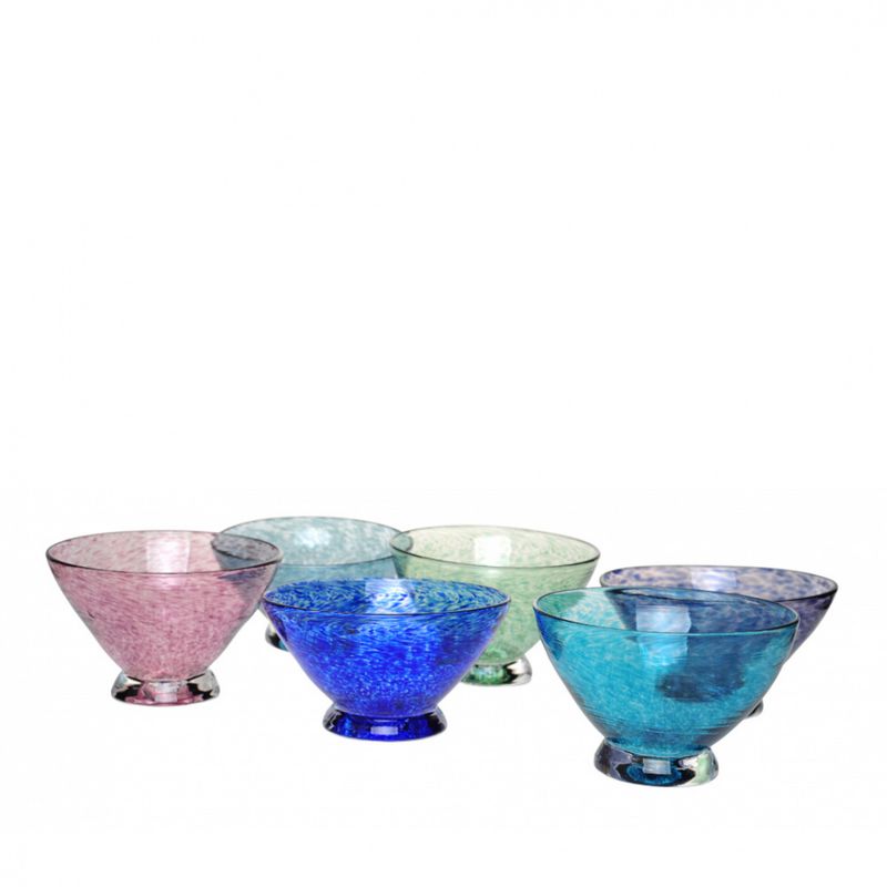 Kunstglass - Lilje skål grønn liten 