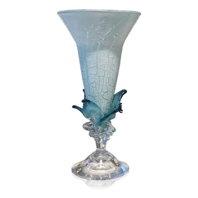 Hovedbilde Kunstglass - Turkis sjøblad