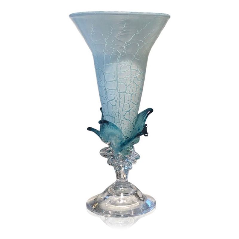 Kunstglass - Turkis sjøblad