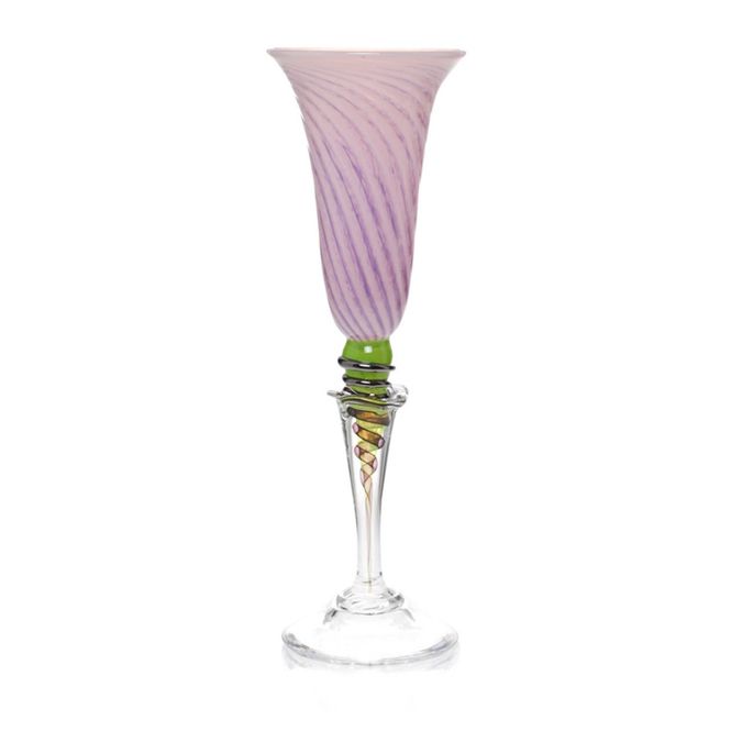 Hovedbilde kunstglass sommerminner rosa ...
