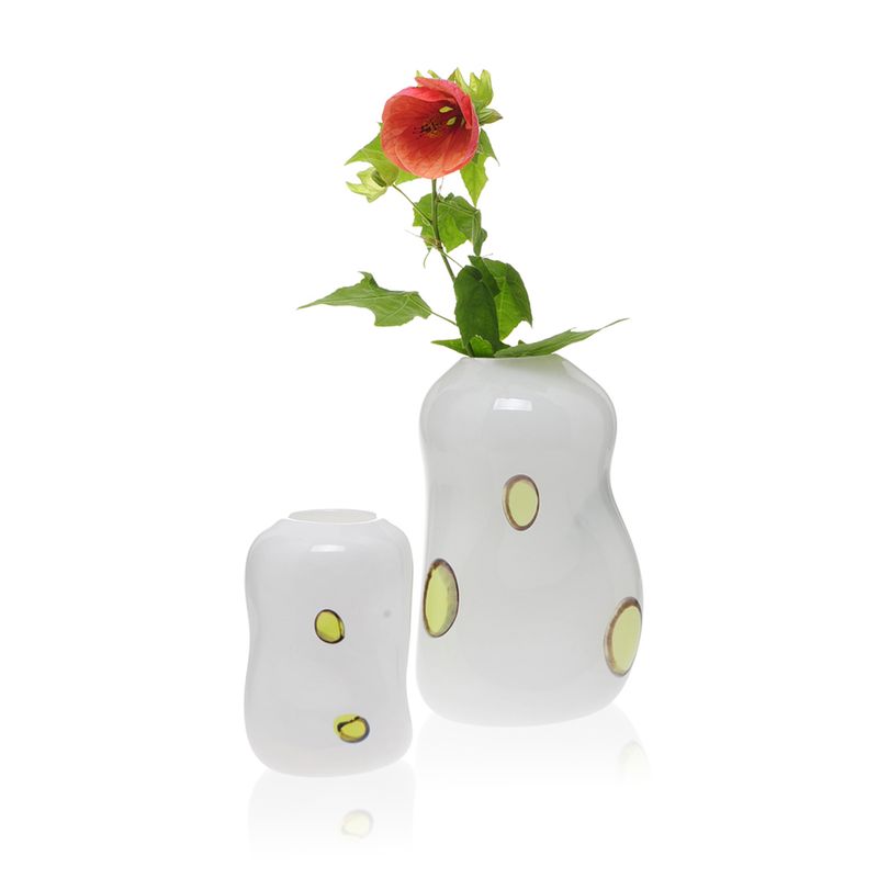 Kunstglass - Cirkus vase medium lys blå