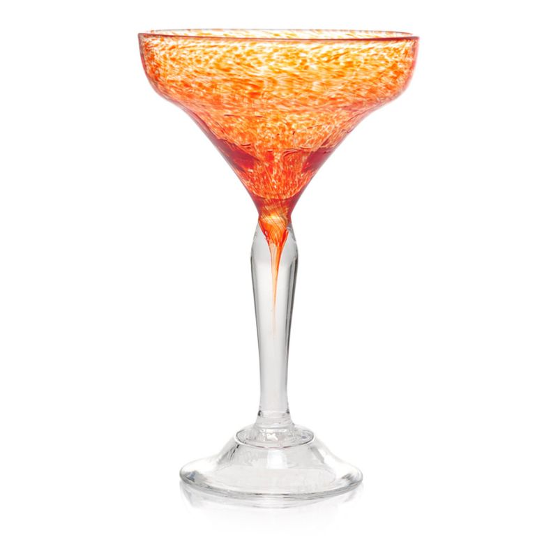 Kunstglass - Rustikk boble, rød