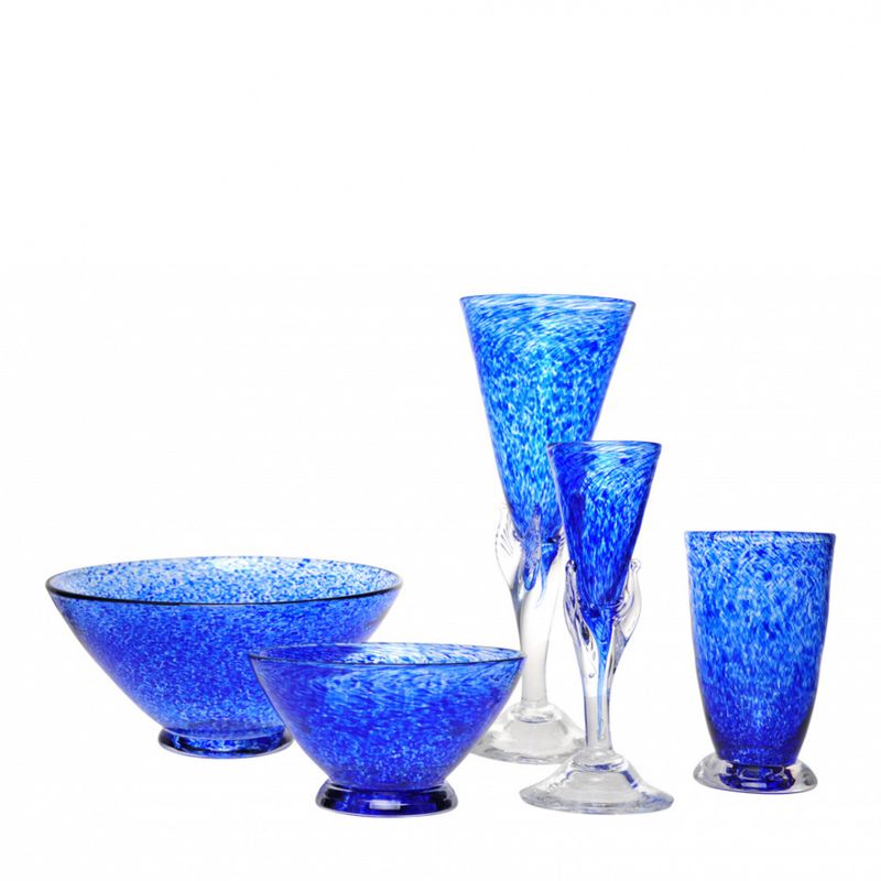 kunstglass - Lilje liten turkis