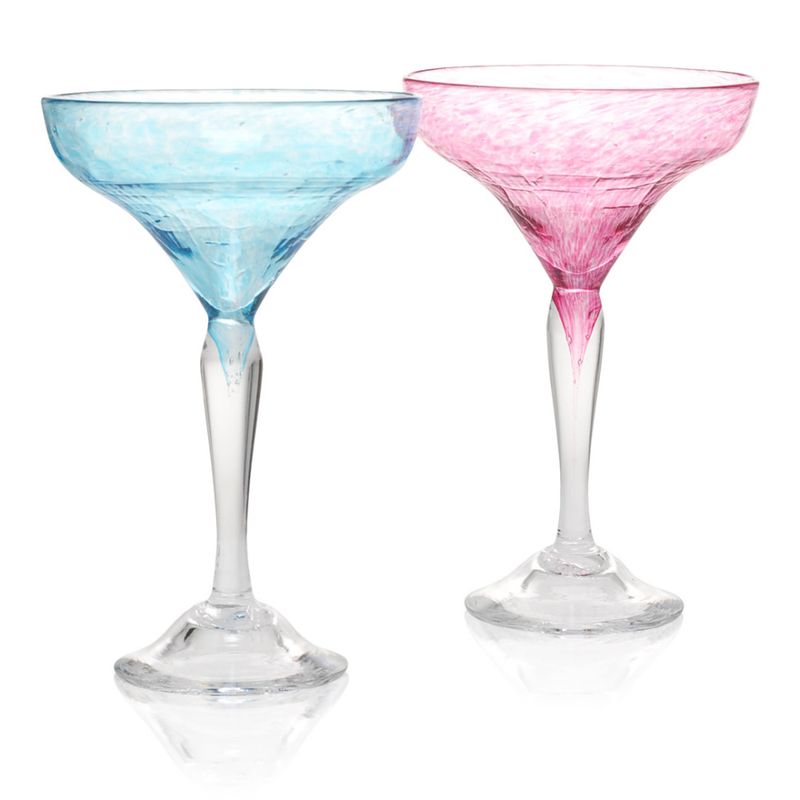 Kunstglass - Rustikk boble, fuksia