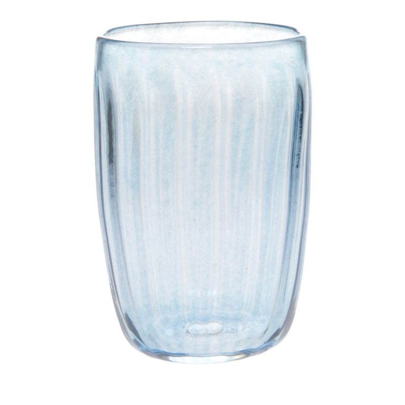 Kunstglass - Perlemor hverdagsglass blå