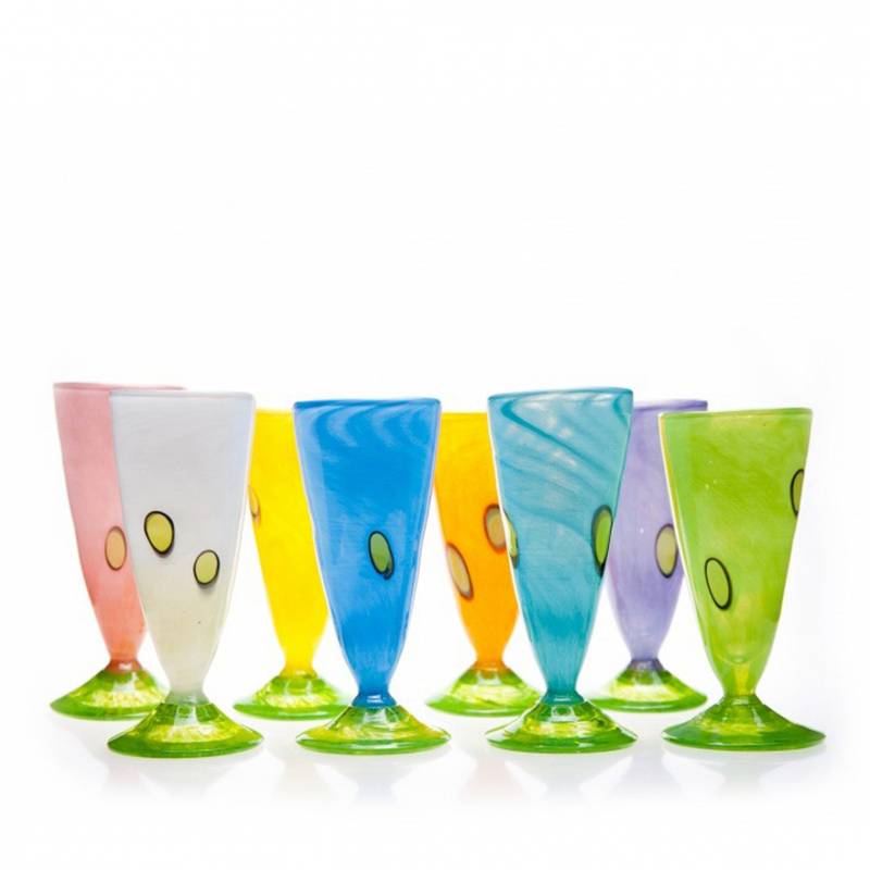 Kunstglass cirkus liten turkis