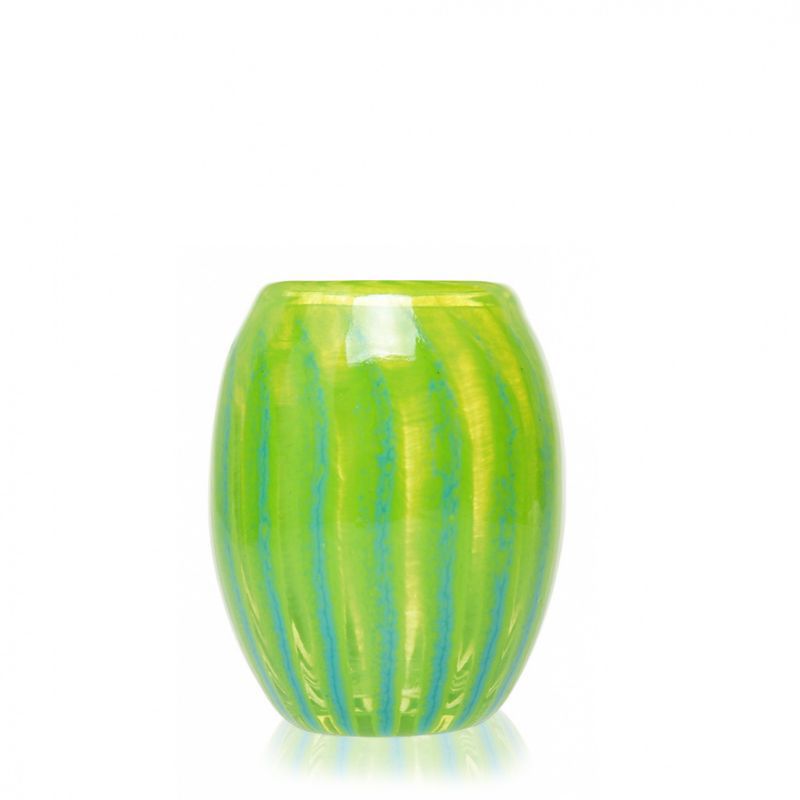 Glasskunst - Vase liten grønn Sommerminner