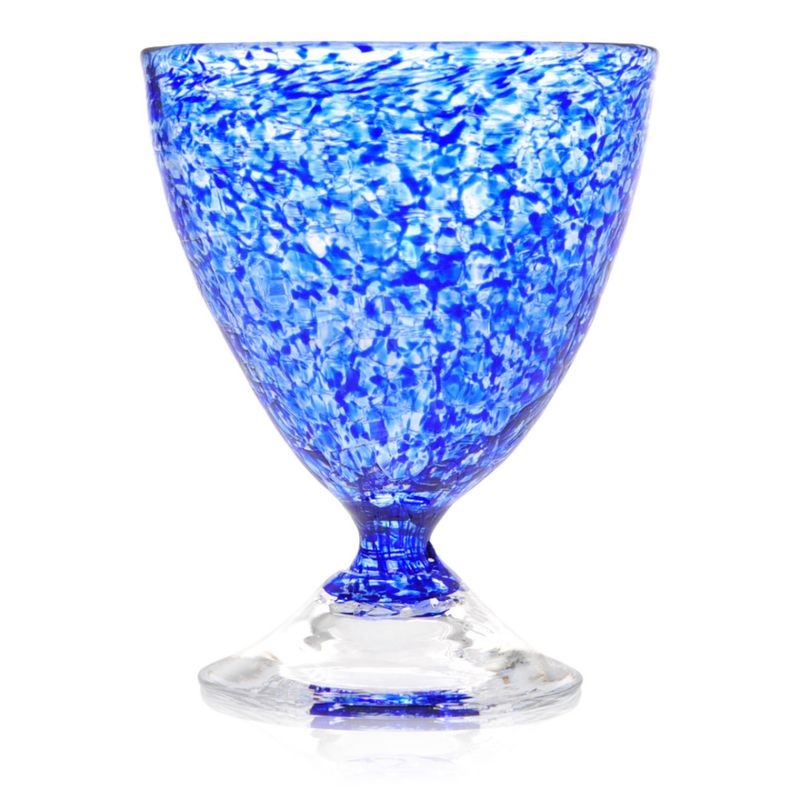 Rustikk småglass, mørk blå