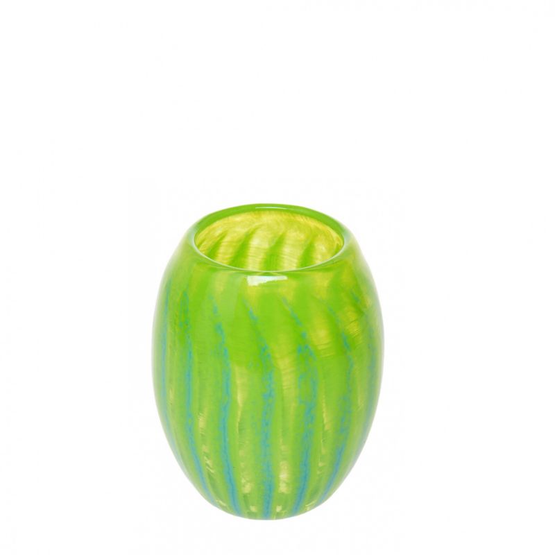 Glasskunst - Vase liten grønn Sommerminner